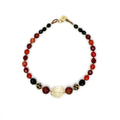 Collar Lava artesanal de ónix y piedras semipreciosas en tonos marrón y negro — TIDE STONE España