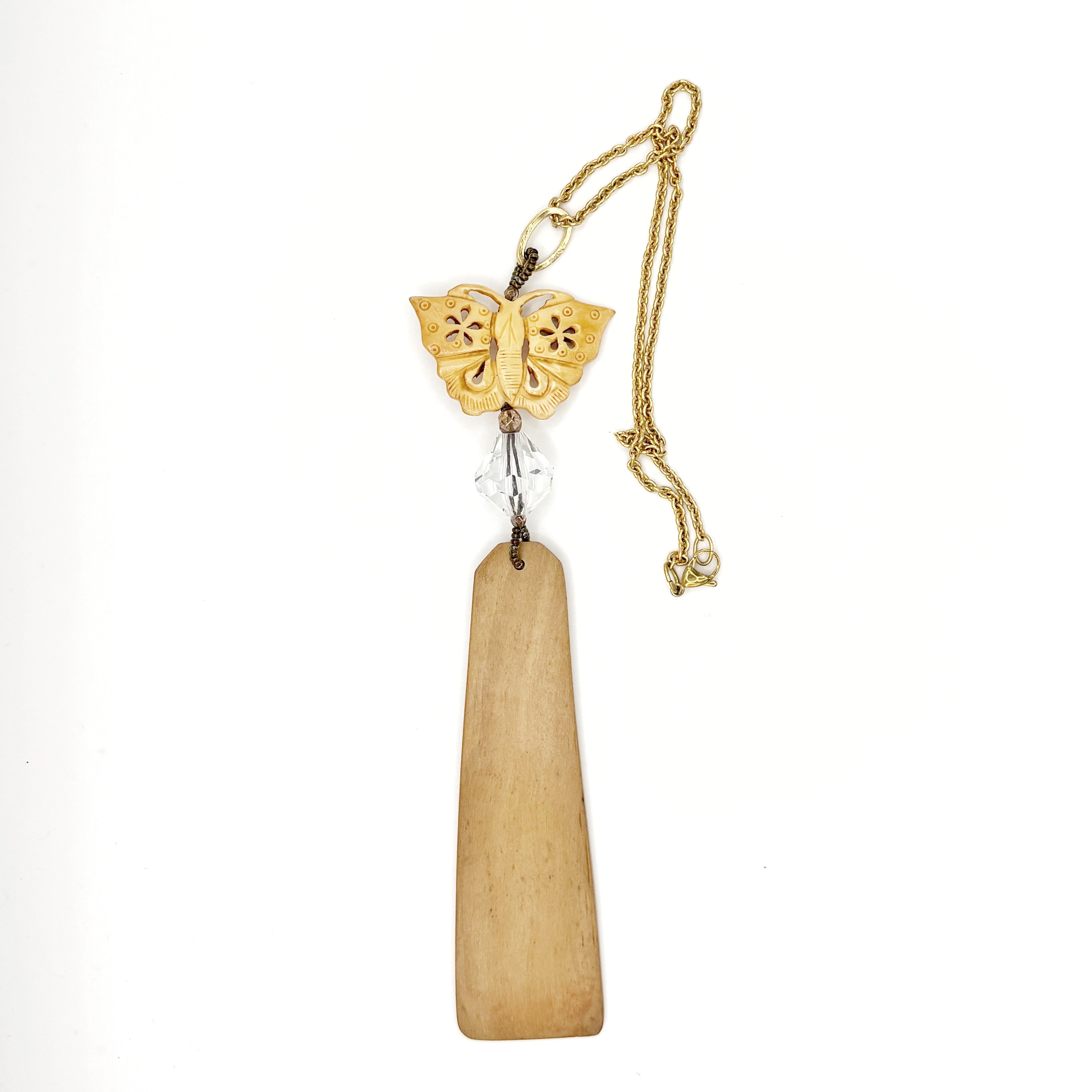 Collar Mariposa hueso