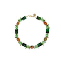 Collar Veril artesanal de calcedonia y piedras semipreciosas en tonos marinos — TIDE STONE España