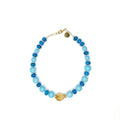Collar Laguna artesanal de turquesa cristal y citrino — TIDE STONE España
