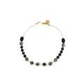 Collar Roca Viva artesanal de piedras semipreciosas en tonos tierra y gris — TIDE STONE España