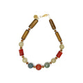 Collar Delta artesanal de jade y cornalina — TIDE STONE España